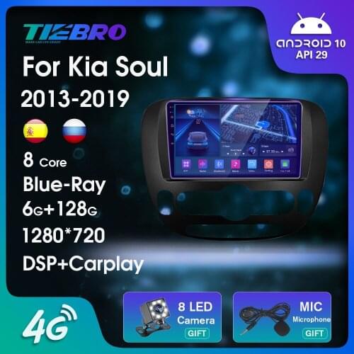Blu-ray IPS QLED Android10.0 Car Radio For Kia Soul 2013-2019 GPS Navigation 2DIN Auto Radio Car Video Car Multimedia Player IGO