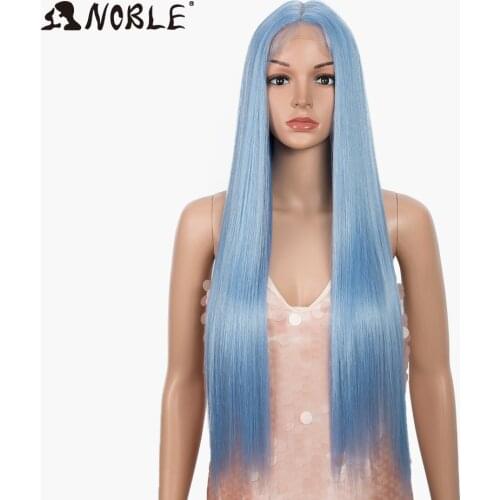 Noble Cosplay Synthetic Lace Front Wig 30"Long Straight Wig lace part Wig Blonde Ombre Wigs For Women Lace Front Wig synthetic