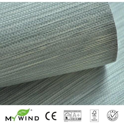 2019 MY WIND green Grasscloth Wallpapers 3D Paper Weave Design Wallpaper In Roll Luxury Natural Material papier wandbekleding