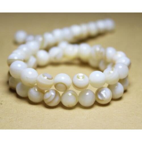 Wholesale Natural Stripes Chinese Shell Beads For Jewelry Making DIY Bracelet Necklace stone 4/5/6/7/8 mm Strand 15.5