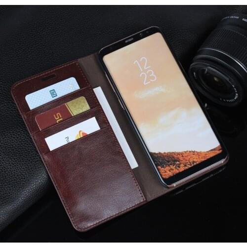 Phone Bag For Galaxy S8 Cases Luxury Genuine Leather Wallet Flip Case Cover For Samsung Galaxy S8 Plus