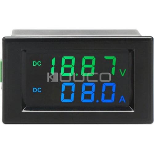 Digital Voltmeter Ammeter DC 0~199.9V/10A Digital Gauge/Panel Meter DC 12V 24V Voltage Current Meter/Tester/Monitor