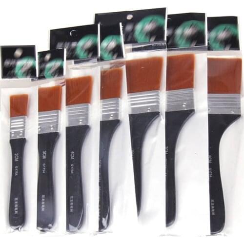 Wooden Acrylic Paint Brushes Nylon Oil Painting Brush Art Supplies Easy To Clean Art Paint Brushes Watercolor Oil Tool