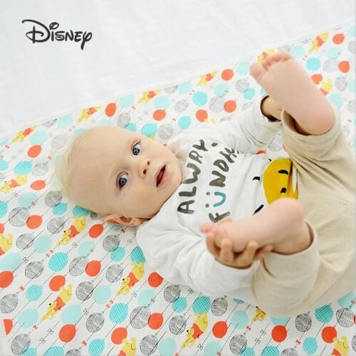 Disney Baby Diaper Changing Mat Portable Waterproof Baby Mattress Travel Stroller Washable Cotton Diaper Pads Summer Breathable