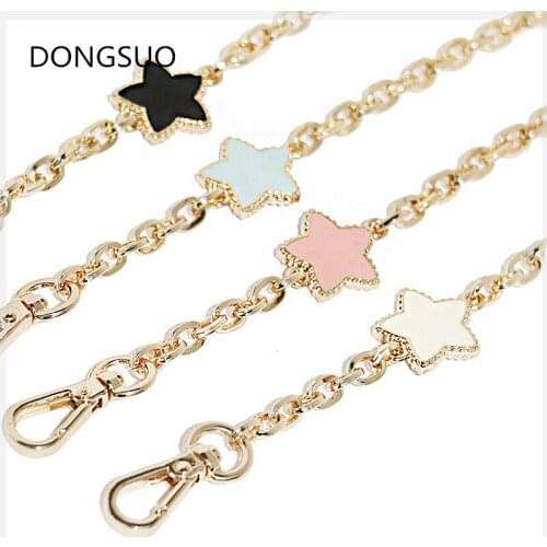 Designer chain strap 0.6CM star Decoration gold metal chain for handbag bag purse replacement Accessories Hardware high quality