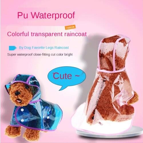 Dog Raincoat Waterproof T Pet Dog Transparent Rainproof Raincoat Poncho Small, Medium and Large Dog Pet Clothes Raincoat