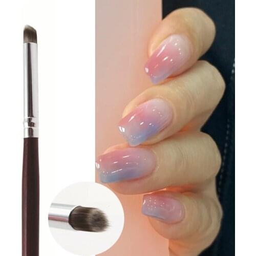 Gradient Nail Brush Nail Art Brushes Gradient Drawing Pen for Manicure UV Gel Oblique Mouth Brush Gradual Painting Pen Nail Tool