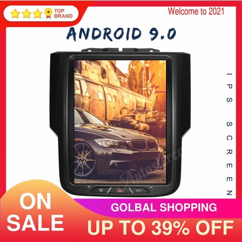 HD Android 9.0 4+128G For Dodge RAM 2014-2019 Tesla style Car Multimedia Player GPS Navigation Car Radio Tape Recorder Head Unit