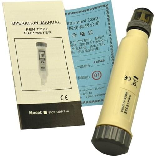 AZ8552 ORP Meter One Touch Big LCD Display Data-hold Auto-off Waterproof Housing Pen Style Water Level Quality Tester Sensor Spa