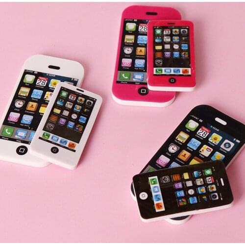 Small Size 2PCS fancy iphone shape eraser / phone eraser / gift eraser/children gift/sweet stationery Office & School Supplies