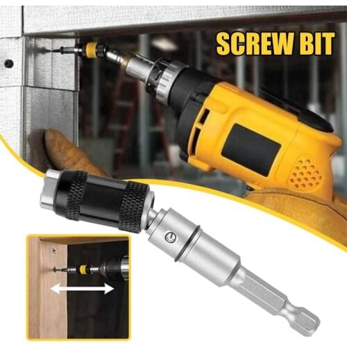 Magnetic Pivot Drill Bit Holder 6.35mm 20° Bendable Magnetic Drill Extender Quick Change Locking Rotating Screw Bit _W