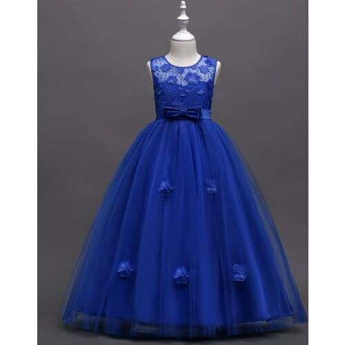 Girl baby Clothes 2020 New Girls Pearls Birthday Wedding Party Princess Dresses Kids Sleeveless Lace Dresses Evening dress