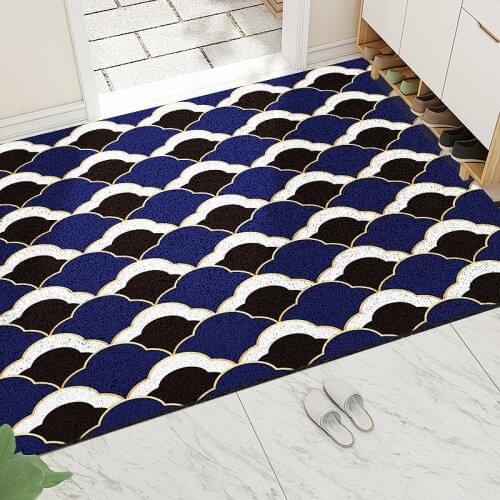 Rectangle PVC Door Mat Carpet Custom Pattern Freely Cuttable Floor Home Doormat Waterproof Non-slip Living Room Porch Mat Carpet