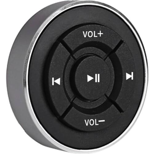 ALLOYSEED Car Steering Wheel Remote Control Simultaneous Wireless Bluetooth Media Buttons Controller Connect 2 Devices Same Time