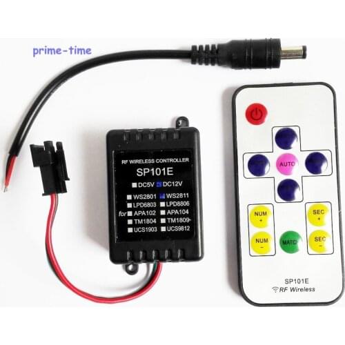 RF Wireless RGB LED Controller 11 keys For WS2801 WS2811 WS2812B Digital led pixel module strip SP101E