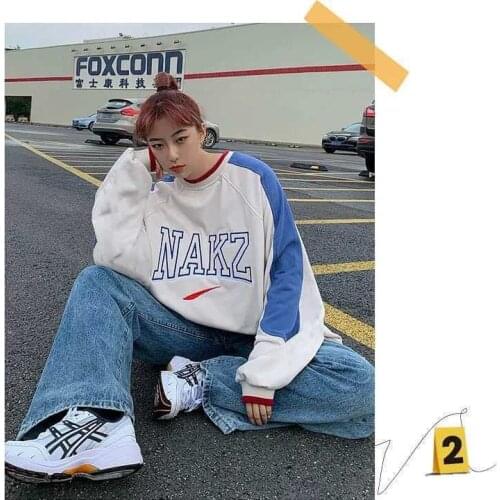 Long-sleeved hoodies Hip Hop men women society vintage all-match spring autumn top student Korean loose sports sweatshirt