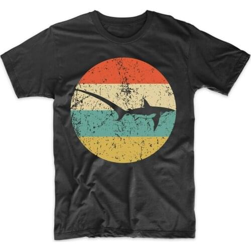 Vintage Shark Icon Funny Thresher Shark Lovers Gift T-Shirt. Summer Cotton O-Neck Short Sleeve Mens T Shirt New Size S-3XL