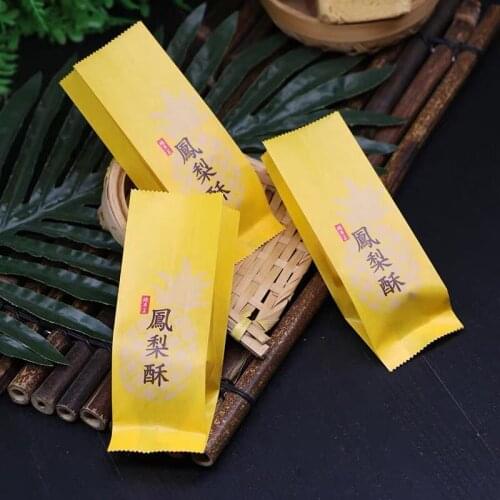 Yellow Cotton Paper Bag Pineapple Cake Packaging Wrapper For Cookie Candy food,1000 Pcs/lot