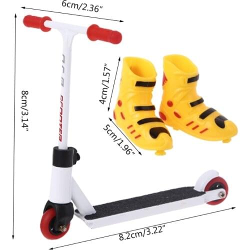 1Unit DIY Interactive Mini Finger Scooter Stunt Finger Roller Skates Scooter Finger Mini Toy Gift for Toddlers D5QA