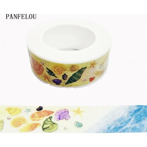 10M*15mm The beach conch stickers Washi Masking tape Quality good price HOT sell DIY Scrapbook Embellishments Decoration