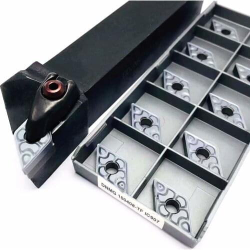 10PCS DNMG150404 CNC carbide insert used with DDJNR2525M15 DDJNR2020K15 external high-speed steel lathe tool holder DDJNR + DNMG