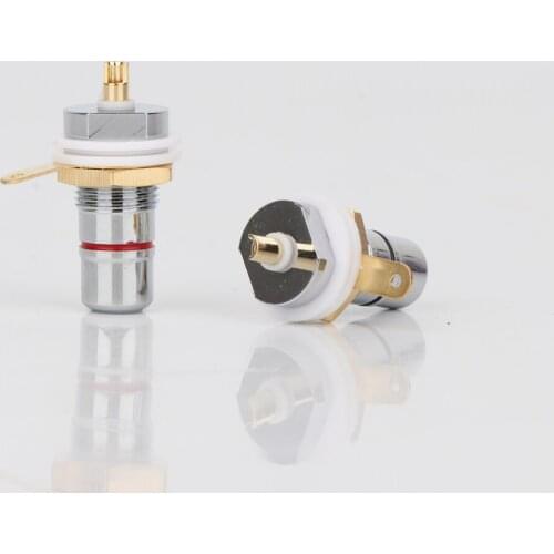 8pcs Rhodium Plated RCA Socket RCA Female Panel Mount Plug Audio Terminal RCA Panel Mount Chassis