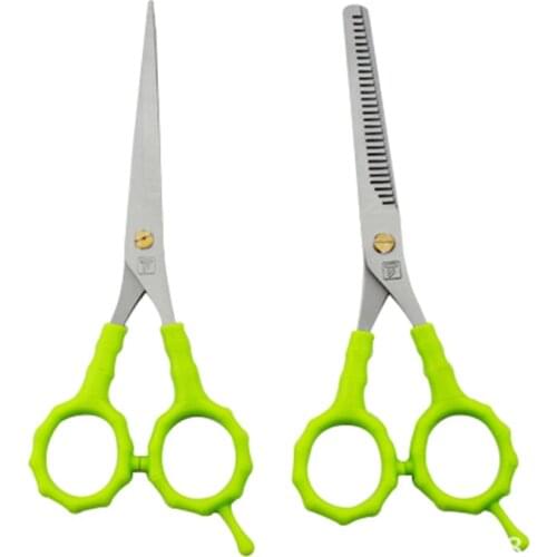 High Quality 2 X Professional pets Hair Scissors Set Barber Hair Cutting & Thinning Shears Scissor Barber Hair Cuttin
