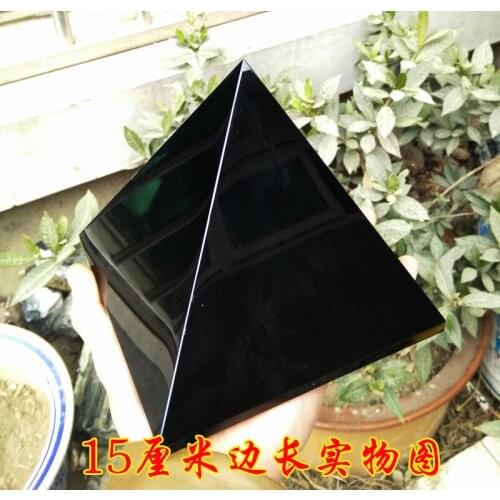 3000g 6.5LB natural .obsidian quartz crystal pyramid point healing Free shipping