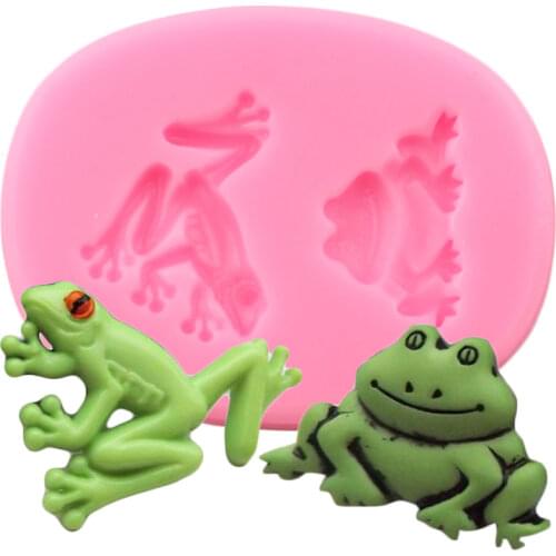 3D Cartoon Frog Silicone Mold Candy Clay Resin Molds DIY Cupcake Topper Fondant Cake Decorating Tools Chocolate Gumpaste Moulds