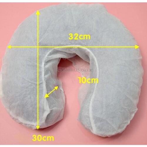 50Pcs Disposable Non-Woven Headrest Pillow Paper Beauty Spa Salon Bed Table Cover Massage Face Cradle Table Head Rest Covers