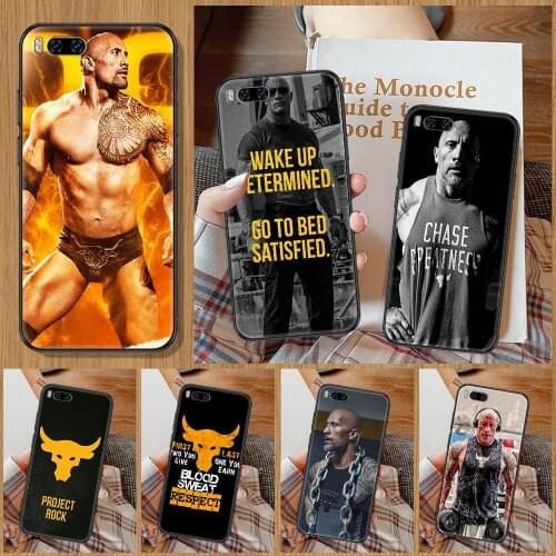 The Rock Dwayne Johnson Phone Case For Xiaomi Mi Note 8 9 10 11 9T 10T A3 Lite Pro Ultra black painting Etui tpu funda fashion