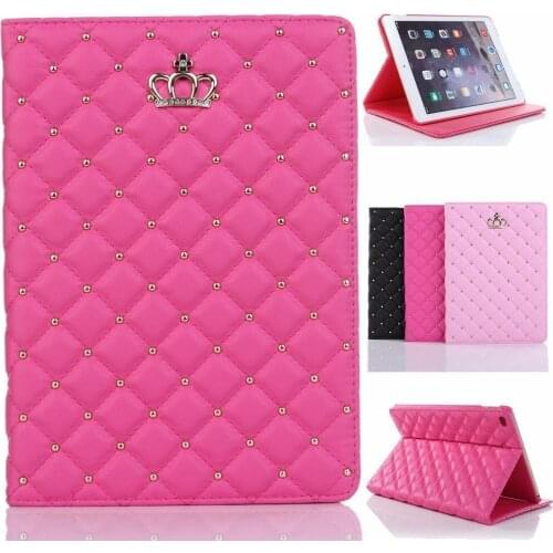 9.7'' Crown Coque for iPad Air2 Air 2 Case Luxury Smart Auto-Sleep PU Leather Stand A1566 A1567 Cover for iPad Air 2 Case