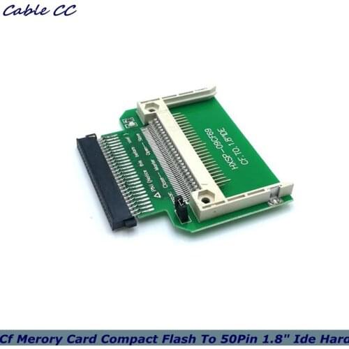 Cf Merory Card Compact Flash To 50Pin 1.8" Ide Hard Drive Ssd Adapter