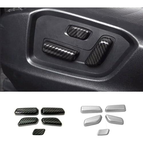 For Mazda CX5 CX-5 & 6 Atenza 2017 18 19 2020 ABS Carbon fiber Car Seat Adjustment Switch Button Control Cover Trim Accessories