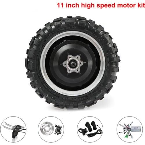 Hub motor kit 11 inch 60V 72V 1000W 1500W electric bike conversion kit 270mm Tire Motor Wheel For Scooter Forward 100-120km/h