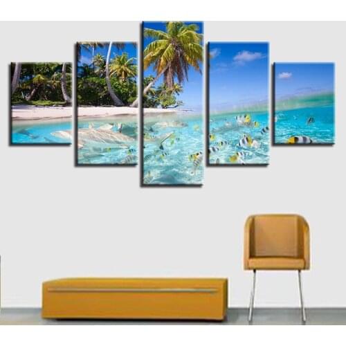 Square Round 5D DIY Diamond Painting 5 Panel Coconut Tree Sea World,Mosaic full Diamond Embroidery sale Cross Stitch,stickers