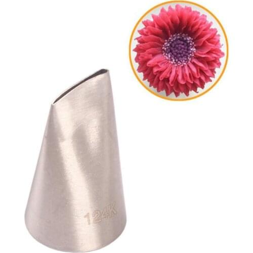 #124K Stainless Steel Austin Rose Petal Piping Nozzle Tip Cup Cake Decorating Pastry Nozzles For Cream