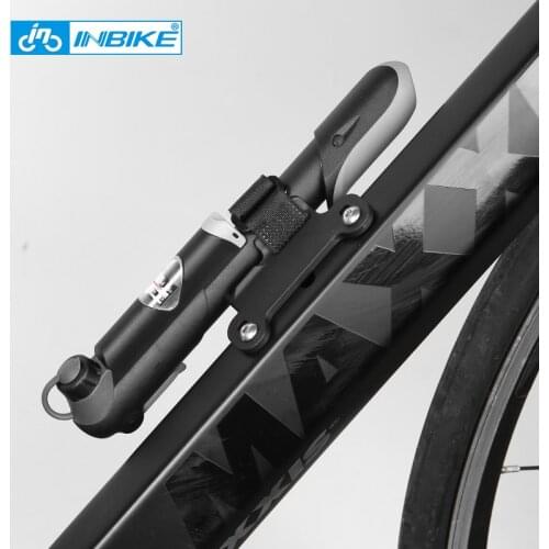 INBIKE MTB Bike Pump Mini Portable Mountain Bicycle 120PSI Air Pump Basketball Balloon Foldable Inflator Cycling Accessories