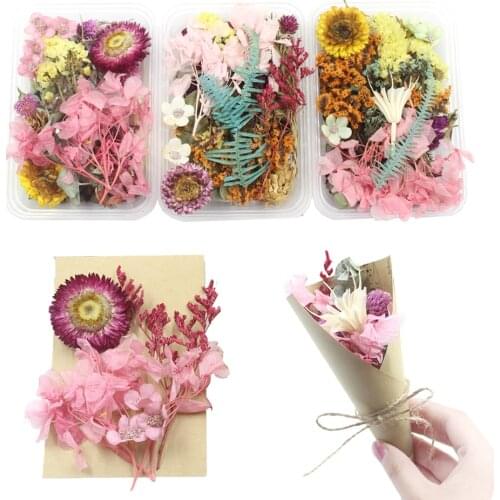 Real Dried Flower Plants Kraft Paper For Aromatherapy Candle Epoxy Resin Pendant Necklace Jewelry Making Craft DIY Accessories