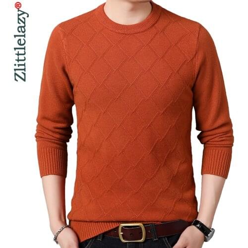 2020 new casual knitted thick sweater men pullover argyle clothing fashion clothes knit winter warm mens sweaters pullovers 1501