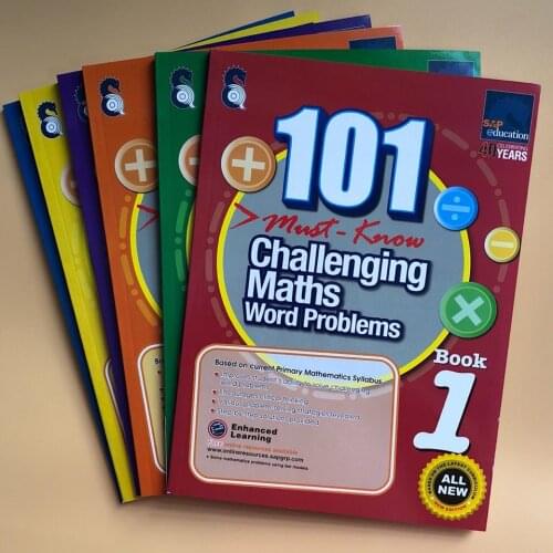 New 6 volumes/set of 101 Challenging Math Vocabulary Question Book Singapore Primary School Grade 1-6 Math Workbook
