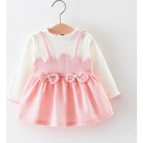 New Cute 3M-3Y Baby Girls Long Sleeve Tutu Princess Dresses Kid Clothes Girl Gown Birthday Dress For Newborn