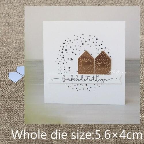 New Design Craft Metal Cutting Die die cuts 2pcs houses decoration scrapbook Album Paper Card Craft Embossing die cuts