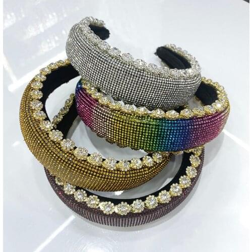 New Women Colorful Glitter Sponge Hair Band Girls Wide Headband Simple Korean Headwear Hair Hoop Fashion Hair Accessories