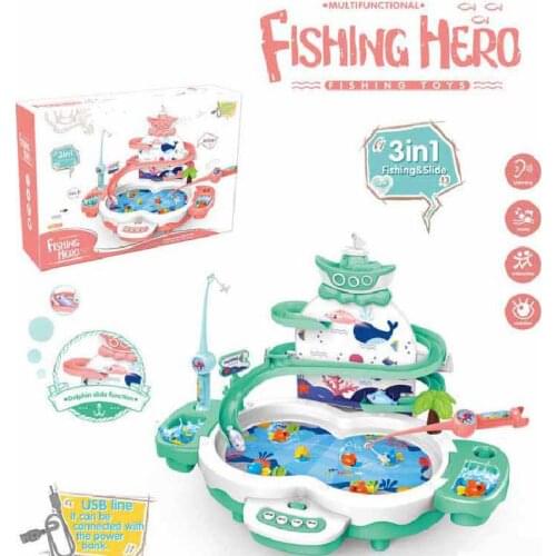 Montessori Educational Children Fishing Toy Set Suit Magnetic Levitation Track Parent-child Interactive Education Study Toy Gift