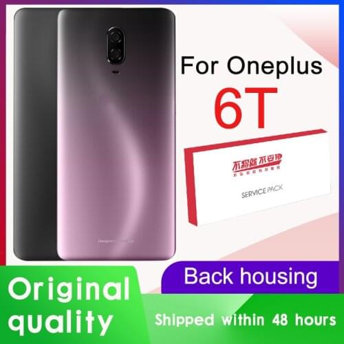 Original Back Housing Replacement For Oneplus 6T Back Cover Battery Glass With Camera Lens For Oneplus 6T Rear Cover With Logo