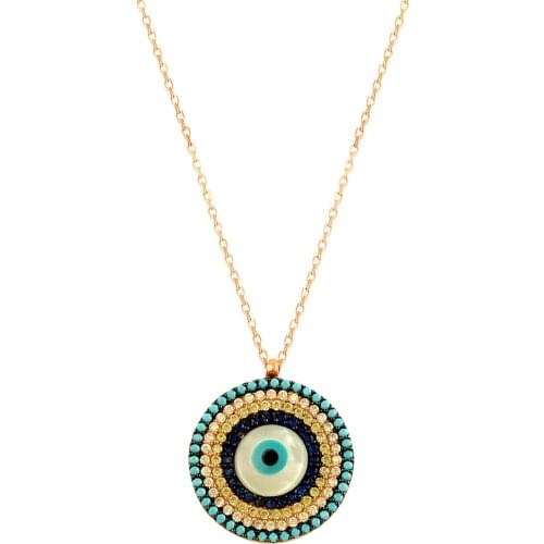 Evil Eye Necklace Art Design Evil Eye Charm Eye Charm Women Jewelry 925 Sterling Silver Vintage Fashion Evil Eye Necklace