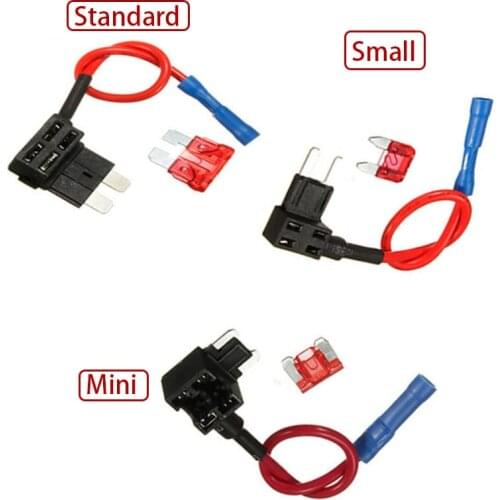 12V fuse holder add circu TAP adapter micro mini standard Ford ATM APM blade automatic fuse with 10A blade car fuse with bracket