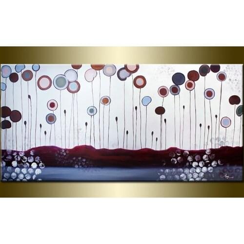 Hand painted Modern Abstract Oil Painting On Canvas wall art Contemporary Nature Panoramic Artwork for Living Room Home Decor