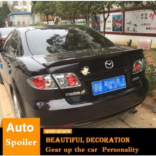 For Mazda 6 Spoiler 2003-2013 Sport spoiler ABS Material Car Rear Wing Primer black/white Color Trunk Rear Spoiler 2007/08/2011